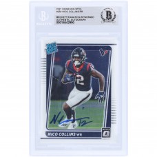 Nico Collins Houston Texans Autographed 2021 Panini Donruss Optic #230 Beckett Fanatics Witnessed Authenticated Rookie Card