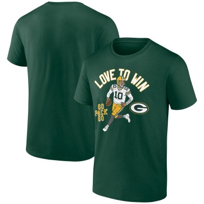 Футболка Green Bay Packers Jordan Love Green Player Illustrative Pack