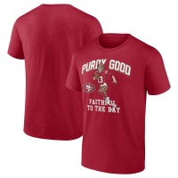 San Francisco 49ers Brock Purdy Scarlet Player Illustrative Pack T-Shirt