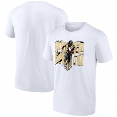 New Orleans Saints Alvin Kamara White Alternate Jersey Pack T-Shirt New Orleans Saints Alvin Kamara White Alternate Jersey Pack T-Shirt