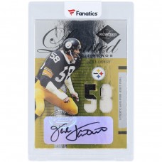 Jack Lambert Pittsburgh Steelers Autographed 2005 Leaf Limited Dual-Color Game Used Relic #LT-37 #9/58 Card