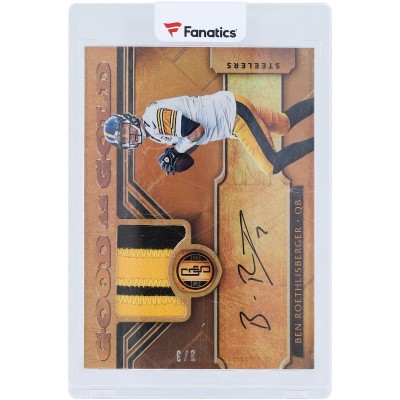 Ben Roethlisberger Pittsburgh Steelers Autographed 2017 Panini Gold Standard Dual-Color Game Used Relic #GG-BR #3/3 Card