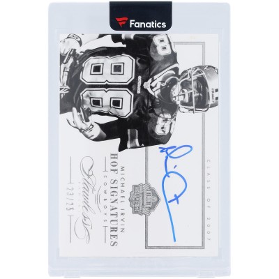 Michael Irvin Dallas Cowboys Autographed 2014 Panini National Treasures HOF Signatures #9 #23/25 Card