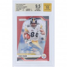 Hines Ward Pittsburgh Steelers Autographed 2024 Panini Prizm Red Shimmer Prizm #247 #3/35 BGS Authenticated 9.5/10 Card - 9.5,9,9.5,9.5 Subgrades