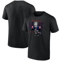 New England Patriots Drake Maye Black Humble Shadow Player Graphic T-Shirt