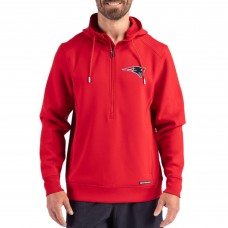 New England Patriots Cutter & Buck Red Roam Eco Half-Zip Recycled Pullover Hoodie New England Patriots Cutter & Buck Red Roam Eco Half-Zip Recycled Pullover Hoodie