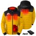 Pittsburgh Steelers ActionHeat Black/Gold 5V Battery Heated Colorblock Full-Zip Puffer Jacket
