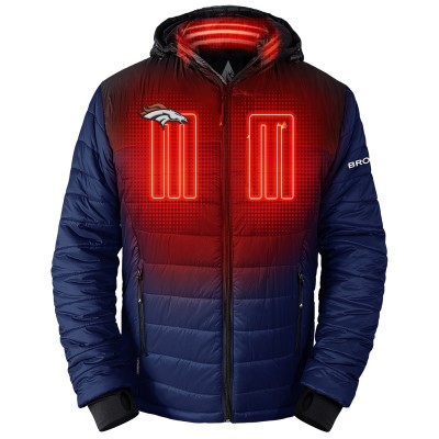 Куртка Denver Broncos ActionHeat Black/Navy 5V Battery Heated Colorblock
