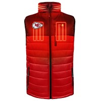 Kansas City Chiefs ActionHeat Black/Red 5V Battery Heated Colorblock Full-Zip Puffer Vest