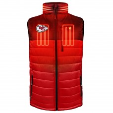 Kansas City Chiefs ActionHeat Black/Red 5V Battery Heated Colorblock Full-Zip Puffer Vest