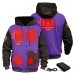 Minnesota Vikings ActionHeat Purple/Black 5V Battery Heated Full-Snap Varsity Jacket