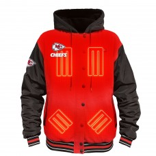 Kansas City Chiefs ActionHeat Red/Black 5V Battery Heated Full-Snap Varsity Jacket