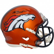 Bo Nix Denver Broncos Autographed Fanatics Authentic Riddell Flash Speed Mini Helmet