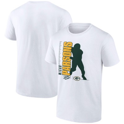 Футболка Green Bay Packers Micah Parsons White Yards