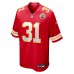 Kansas City Chiefs Jeffrey Bassa Nike Red Team Game Jersey
