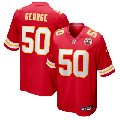 Kansas City Chiefs Brandon George Nike Red Team Game Jersey