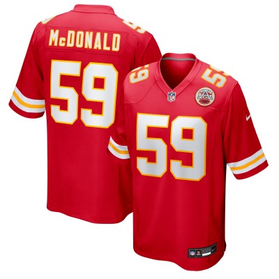 Kansas City Chiefs Cooper McDonald Nike Red Team Game Jersey