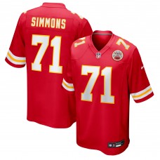 Kansas City Chiefs Josh Simmons Nike Red Team Game Jersey