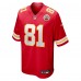 Kansas City Chiefs Nikko Remigio Nike Red Team Game Jersey