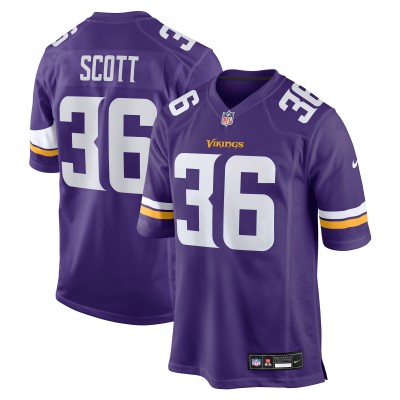 Minnesota Vikings Zavier Scott Nike Purple Team Game Jersey