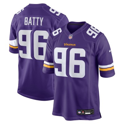 Minnesota Vikings Tyler Batty Nike Purple Team Game Jersey