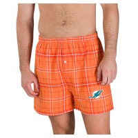 Miami Dolphins Concepts Sport Orange/White Ultimate Flannel Boxers