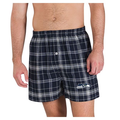 Seattle Seahawks Concepts Sport College Navy/Gray Ultimate Flannel Boxers