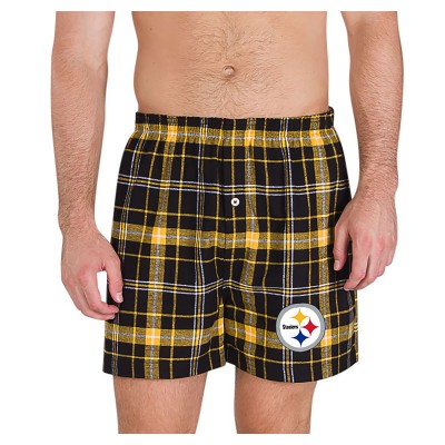 Pittsburgh Steelers Concepts Sport Black/Gold Ultimate Flannel Boxers