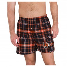 Cincinnati Bengals Concepts Sport Black/Orange Ultimate Flannel Boxers