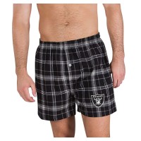 Las Vegas Raiders Concepts Sport Black/Gray Ultimate Flannel Boxers