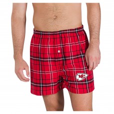Kansas City Chiefs Concepts Sport Red/Black Ultimate Flannel Boxers Kansas City Chiefs Concepts Sport Red/Black Ultimate Flannel Boxers