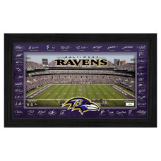Панорама Baltimore Ravens Highland Mint 12 x 20 2025 Signature Gridiron Framed