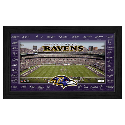 Панорама Baltimore Ravens Highland Mint 12 x 20 2025 Signature Gridiron Framed