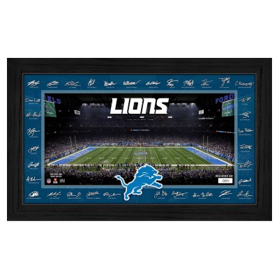 Detroit Lions Highland Mint 12 x 20 2025 Signature Gridiron Panoramic Framed Photo