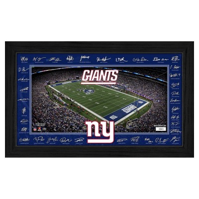 New York Giants Highland Mint 12 x 20 2025 Signature Gridiron Panoramic Framed Photo