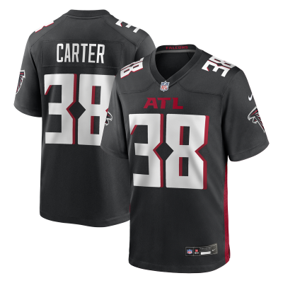 Джерси Atlanta Falcons Nathan Carter Nike Black Team Game