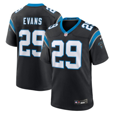Джерси Carolina Panthers Akayleb Evans Nike Black Team Game