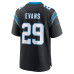 Джерси Carolina Panthers Akayleb Evans Nike Black Team Game
