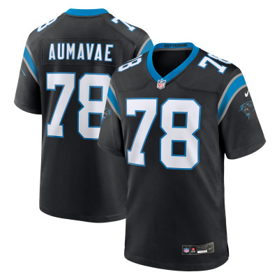 Джерси Carolina Panthers Popo Aumavae Nike Black Team Game