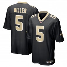 New Orleans Saints Kendre Miller Nike Black Team Game Jersey
