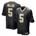 New Orleans Saints Kendre Miller Nike Black Team Game Jersey New Orleans Saints Kendre Miller Nike Black Team Game Jersey