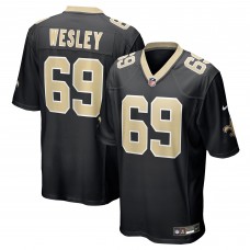 New Orleans Saints Barry Wesley Nike Black Team Game Jersey