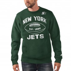 New York Jets Starter Green Classic Fleece Sweatshirt New York Jets Starter Green Classic Fleece Sweatshirt