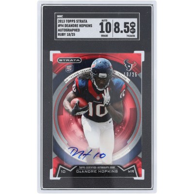DeAndre Hopkins Houston Texans Autographed 2013 Topps Strata Ruby #94 #18/25 SGC Authenticated 8.5/10 Rookie Card