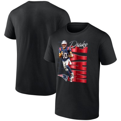 New England Patriots Drake Maye Black Celebration T-Shirt