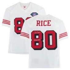 Jerry Rice San Francisco 49ers Autographed Fanatics Authentic Mitchell and Ness White Authentic Jersey with SB XXIII MVP Inscription