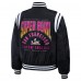 Женская Super Bowl LX WEAR by Erin Andrews Black Full-Snap Bomber Jacket
