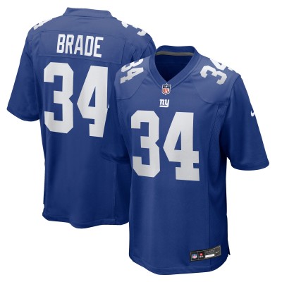 New York Giants Beau Brade Nike Royal Team Game Jersey