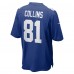 New York Giants Beaux Collins Nike Royal Team Game Jersey