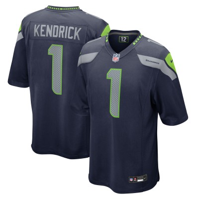 Seattle Seahawks Derion Kendrick Nike College Navy Team Game Jersey